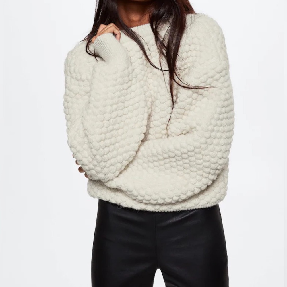 NWOT Mango Textured Knit Sweater (S)